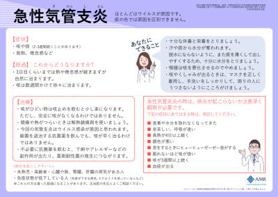 患者説明用リーフレット【急性気管支炎】